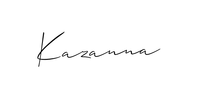 Similarly Allison_Script is the best handwritten signature design. Signature creator online .You can use it as an online autograph creator for name Kazanna. Kazanna signature style 2 images and pictures png