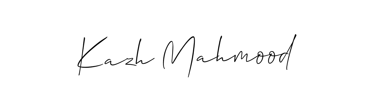 Use a signature maker to create a handwritten signature online. With this signature software, you can design (Allison_Script) your own signature for name Kazh Mahmood. Kazh Mahmood signature style 2 images and pictures png