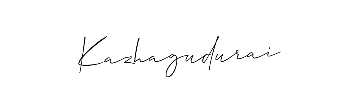 You should practise on your own different ways (Allison_Script) to write your name (Kazhagudurai) in signature. don't let someone else do it for you. Kazhagudurai signature style 2 images and pictures png