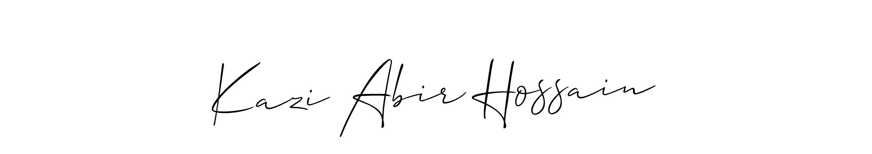 You should practise on your own different ways (Allison_Script) to write your name (Kazi Abir Hossain) in signature. don't let someone else do it for you. Kazi Abir Hossain signature style 2 images and pictures png