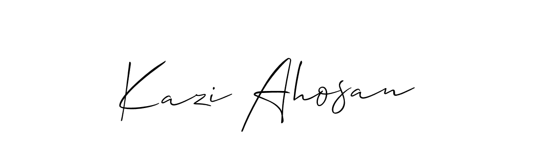 Make a beautiful signature design for name Kazi Ahosan. With this signature (Allison_Script) style, you can create a handwritten signature for free. Kazi Ahosan signature style 2 images and pictures png