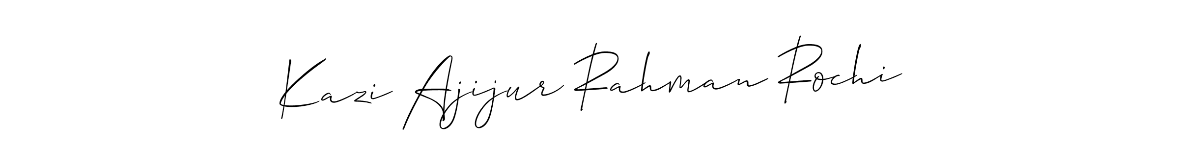 The best way (Allison_Script) to make a short signature is to pick only two or three words in your name. The name Kazi Ajijur Rahman Rochi include a total of six letters. For converting this name. Kazi Ajijur Rahman Rochi signature style 2 images and pictures png