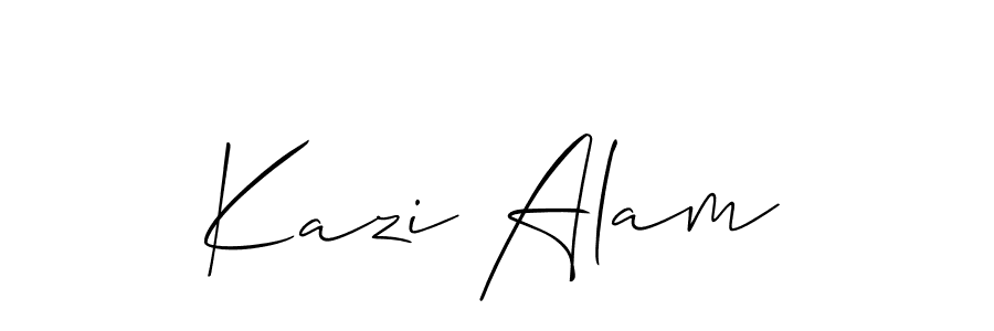 Allison_Script is a professional signature style that is perfect for those who want to add a touch of class to their signature. It is also a great choice for those who want to make their signature more unique. Get Kazi Alam name to fancy signature for free. Kazi Alam signature style 2 images and pictures png