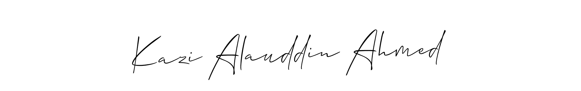 Create a beautiful signature design for name Kazi Alauddin Ahmed. With this signature (Allison_Script) fonts, you can make a handwritten signature for free. Kazi Alauddin Ahmed signature style 2 images and pictures png