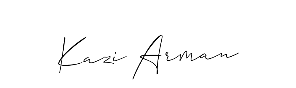 How to Draw Kazi Arman signature style? Allison_Script is a latest design signature styles for name Kazi Arman. Kazi Arman signature style 2 images and pictures png