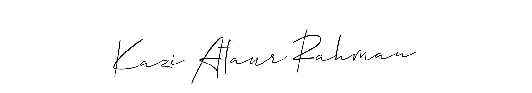 Similarly Allison_Script is the best handwritten signature design. Signature creator online .You can use it as an online autograph creator for name Kazi Ataur Rahman. Kazi Ataur Rahman signature style 2 images and pictures png
