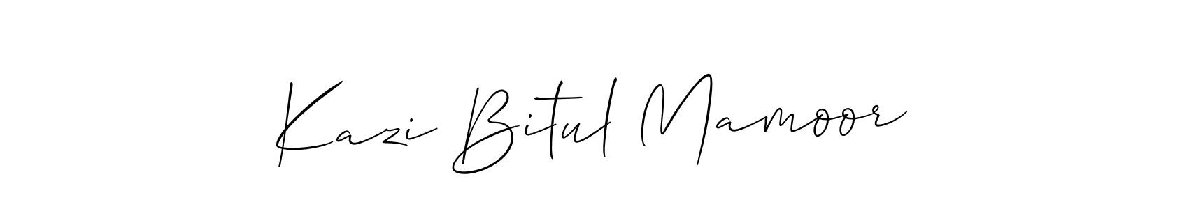 It looks lik you need a new signature style for name Kazi Bitul Mamoor. Design unique handwritten (Allison_Script) signature with our free signature maker in just a few clicks. Kazi Bitul Mamoor signature style 2 images and pictures png