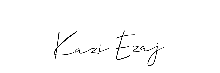 Also You can easily find your signature by using the search form. We will create Kazi Ezaj name handwritten signature images for you free of cost using Allison_Script sign style. Kazi Ezaj signature style 2 images and pictures png