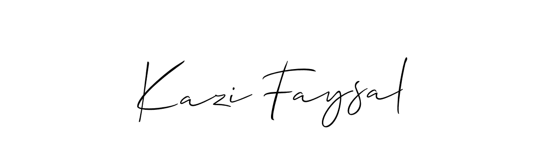 if you are searching for the best signature style for your name Kazi Faysal. so please give up your signature search. here we have designed multiple signature styles  using Allison_Script. Kazi Faysal signature style 2 images and pictures png