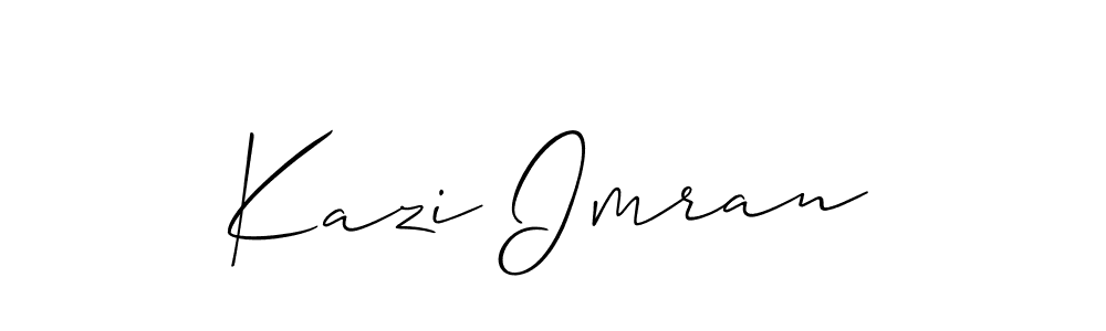 Also You can easily find your signature by using the search form. We will create Kazi Imran name handwritten signature images for you free of cost using Allison_Script sign style. Kazi Imran signature style 2 images and pictures png