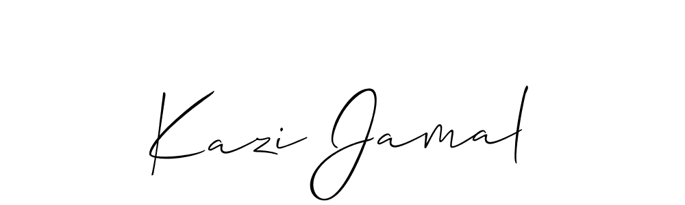 Similarly Allison_Script is the best handwritten signature design. Signature creator online .You can use it as an online autograph creator for name Kazi Jamal. Kazi Jamal signature style 2 images and pictures png