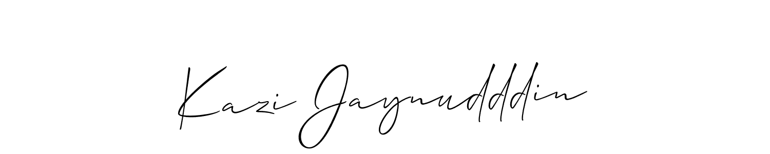 Make a beautiful signature design for name Kazi Jaynudddin. With this signature (Allison_Script) style, you can create a handwritten signature for free. Kazi Jaynudddin signature style 2 images and pictures png