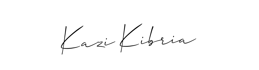 How to make Kazi Kibria name signature. Use Allison_Script style for creating short signs online. This is the latest handwritten sign. Kazi Kibria signature style 2 images and pictures png