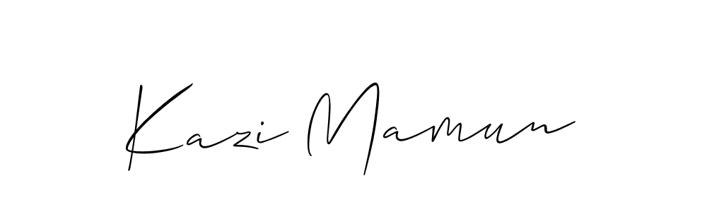 The best way (Allison_Script) to make a short signature is to pick only two or three words in your name. The name Kazi Mamun include a total of six letters. For converting this name. Kazi Mamun signature style 2 images and pictures png