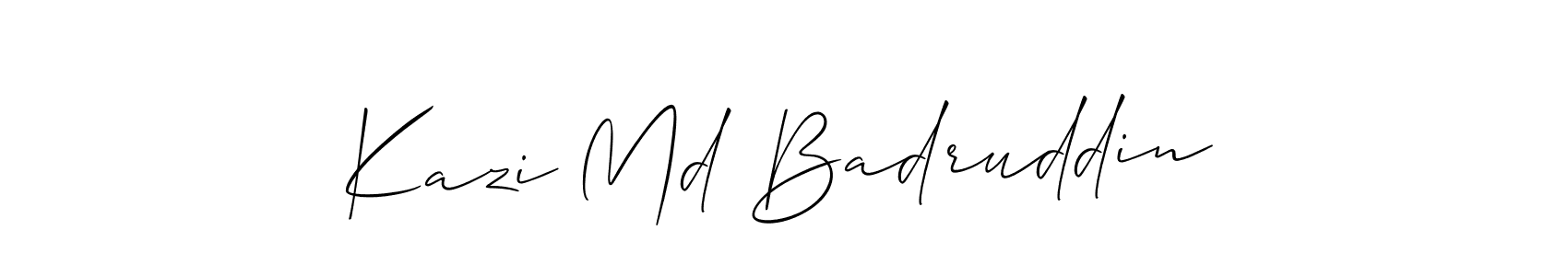 This is the best signature style for the Kazi Md Badruddin name. Also you like these signature font (Allison_Script). Mix name signature. Kazi Md Badruddin signature style 2 images and pictures png