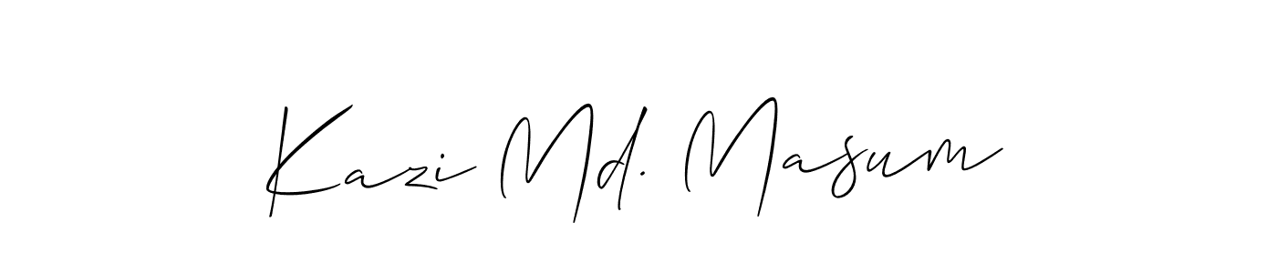 It looks lik you need a new signature style for name Kazi Md. Masum. Design unique handwritten (Allison_Script) signature with our free signature maker in just a few clicks. Kazi Md. Masum signature style 2 images and pictures png
