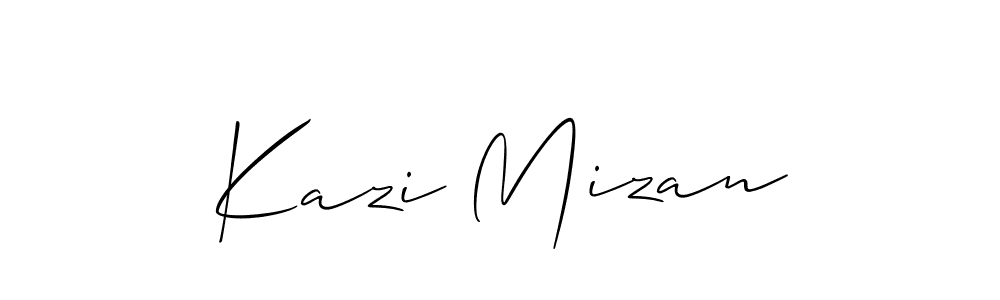 You should practise on your own different ways (Allison_Script) to write your name (Kazi Mizan) in signature. don't let someone else do it for you. Kazi Mizan signature style 2 images and pictures png
