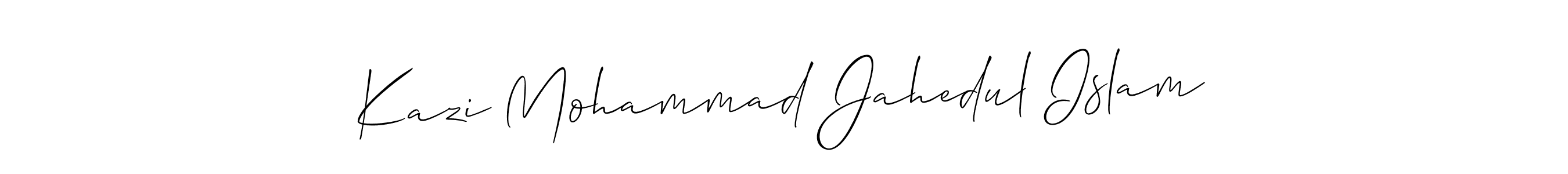 Similarly Allison_Script is the best handwritten signature design. Signature creator online .You can use it as an online autograph creator for name Kazi Mohammad Jahedul Islam. Kazi Mohammad Jahedul Islam signature style 2 images and pictures png