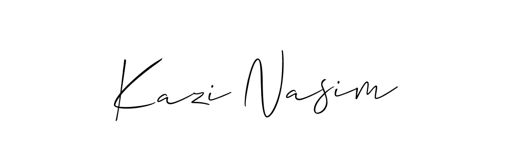 Similarly Allison_Script is the best handwritten signature design. Signature creator online .You can use it as an online autograph creator for name Kazi Nasim. Kazi Nasim signature style 2 images and pictures png