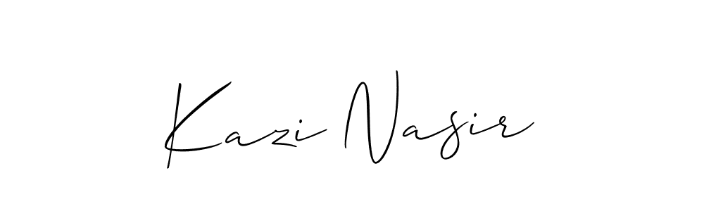 How to Draw Kazi Nasir signature style? Allison_Script is a latest design signature styles for name Kazi Nasir. Kazi Nasir signature style 2 images and pictures png