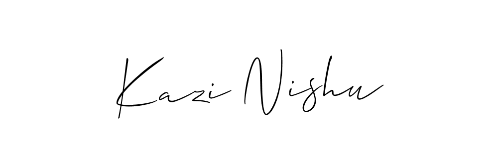 How to Draw Kazi Nishu signature style? Allison_Script is a latest design signature styles for name Kazi Nishu. Kazi Nishu signature style 2 images and pictures png