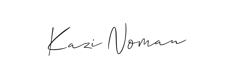 How to make Kazi Noman name signature. Use Allison_Script style for creating short signs online. This is the latest handwritten sign. Kazi Noman signature style 2 images and pictures png