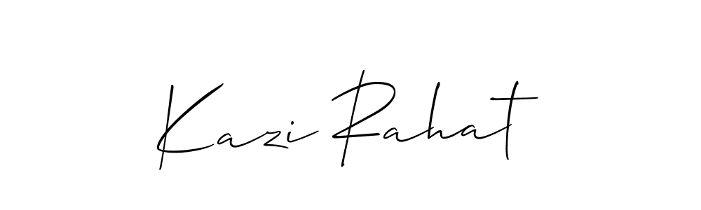 Make a short Kazi Rahat signature style. Manage your documents anywhere anytime using Allison_Script. Create and add eSignatures, submit forms, share and send files easily. Kazi Rahat signature style 2 images and pictures png