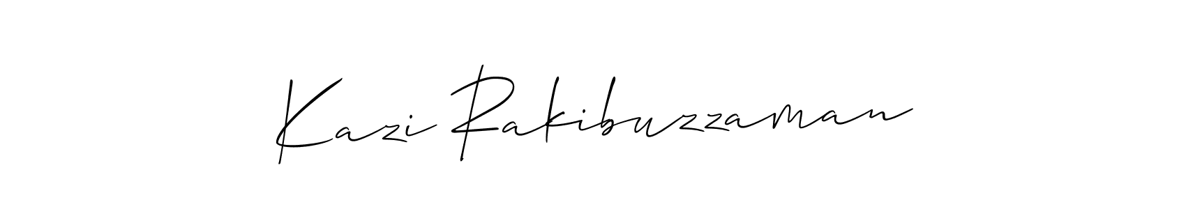 How to make Kazi Rakibuzzaman name signature. Use Allison_Script style for creating short signs online. This is the latest handwritten sign. Kazi Rakibuzzaman signature style 2 images and pictures png