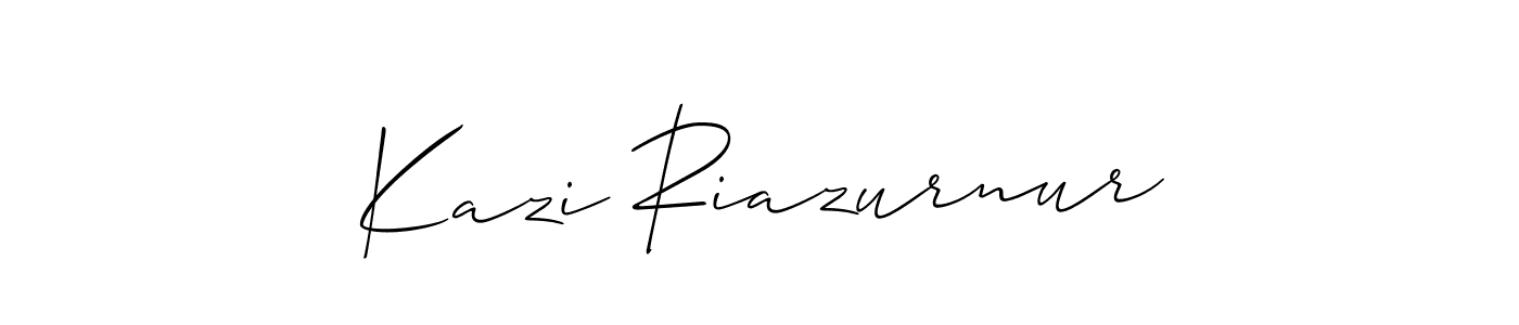 Design your own signature with our free online signature maker. With this signature software, you can create a handwritten (Allison_Script) signature for name Kazi Riazurnur. Kazi Riazurnur signature style 2 images and pictures png