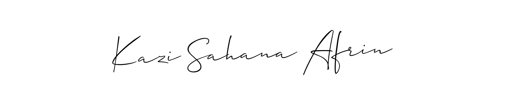 Make a beautiful signature design for name Kazi Sahana Afrin. With this signature (Allison_Script) style, you can create a handwritten signature for free. Kazi Sahana Afrin signature style 2 images and pictures png