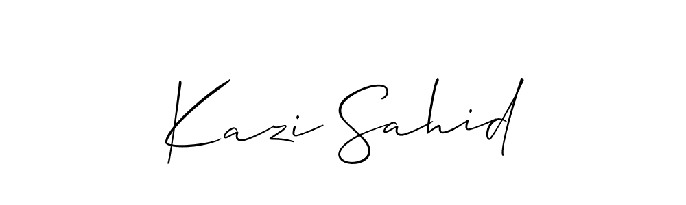 Also we have Kazi Sahid name is the best signature style. Create professional handwritten signature collection using Allison_Script autograph style. Kazi Sahid signature style 2 images and pictures png