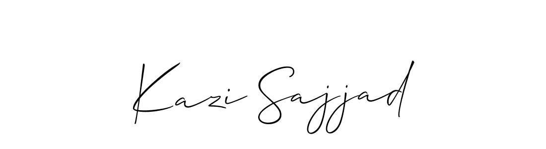 You should practise on your own different ways (Allison_Script) to write your name (Kazi Sajjad) in signature. don't let someone else do it for you. Kazi Sajjad signature style 2 images and pictures png