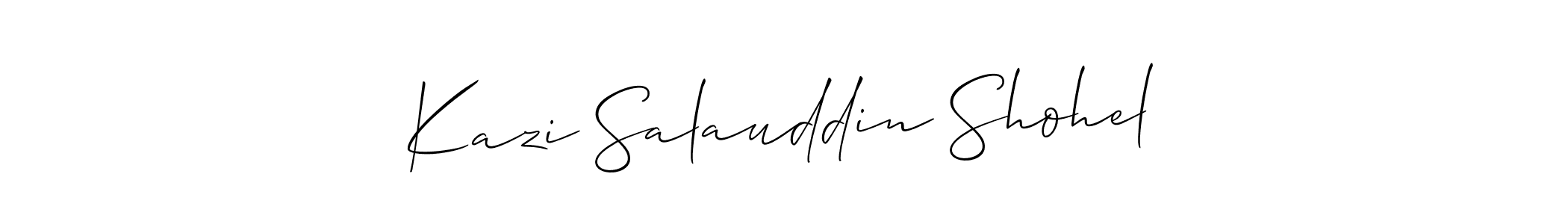 Kazi Salauddin Shohel stylish signature style. Best Handwritten Sign (Allison_Script) for my name. Handwritten Signature Collection Ideas for my name Kazi Salauddin Shohel. Kazi Salauddin Shohel signature style 2 images and pictures png