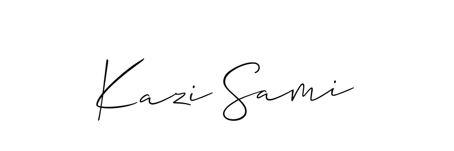 Allison_Script is a professional signature style that is perfect for those who want to add a touch of class to their signature. It is also a great choice for those who want to make their signature more unique. Get Kazi Sami name to fancy signature for free. Kazi Sami signature style 2 images and pictures png