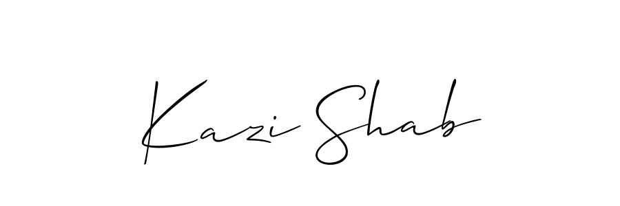 This is the best signature style for the Kazi Shab name. Also you like these signature font (Allison_Script). Mix name signature. Kazi Shab signature style 2 images and pictures png