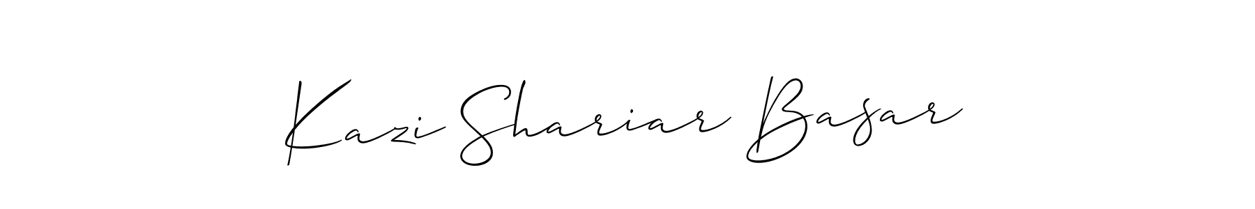 You should practise on your own different ways (Allison_Script) to write your name (Kazi Shariar Basar) in signature. don't let someone else do it for you. Kazi Shariar Basar signature style 2 images and pictures png