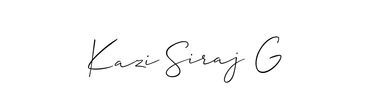 Once you've used our free online signature maker to create your best signature Allison_Script style, it's time to enjoy all of the benefits that Kazi Siraj G name signing documents. Kazi Siraj G signature style 2 images and pictures png