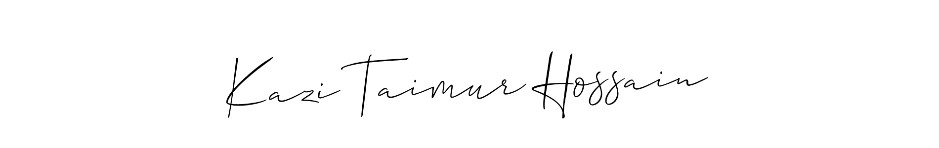 Make a beautiful signature design for name Kazi Taimur Hossain. With this signature (Allison_Script) style, you can create a handwritten signature for free. Kazi Taimur Hossain signature style 2 images and pictures png