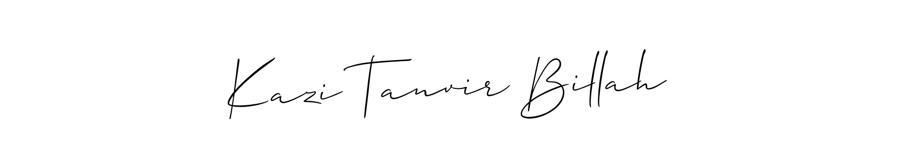 Use a signature maker to create a handwritten signature online. With this signature software, you can design (Allison_Script) your own signature for name Kazi Tanvir Billah. Kazi Tanvir Billah signature style 2 images and pictures png