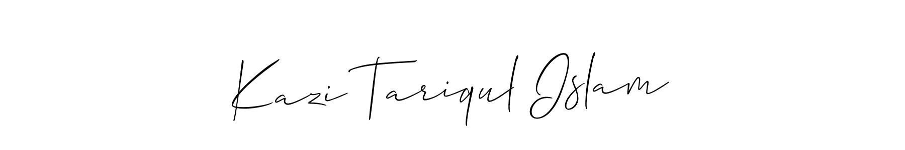 Allison_Script is a professional signature style that is perfect for those who want to add a touch of class to their signature. It is also a great choice for those who want to make their signature more unique. Get Kazi Tariqul Islam name to fancy signature for free. Kazi Tariqul Islam signature style 2 images and pictures png