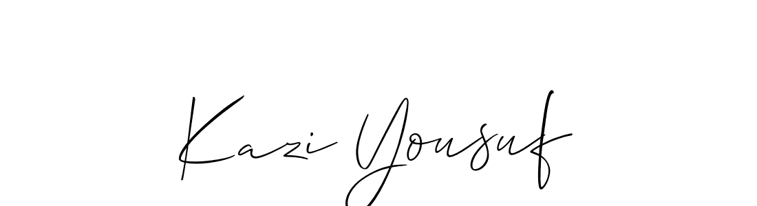 How to Draw Kazi Yousuf signature style? Allison_Script is a latest design signature styles for name Kazi Yousuf. Kazi Yousuf signature style 2 images and pictures png