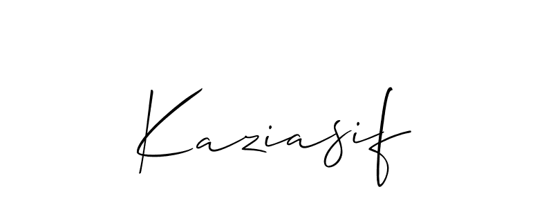 It looks lik you need a new signature style for name Kaziasif. Design unique handwritten (Allison_Script) signature with our free signature maker in just a few clicks. Kaziasif signature style 2 images and pictures png