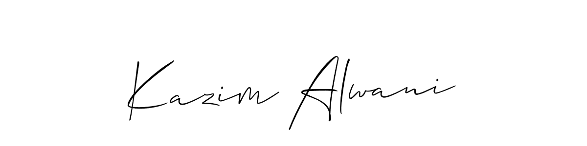 Create a beautiful signature design for name Kazim Alwani. With this signature (Allison_Script) fonts, you can make a handwritten signature for free. Kazim Alwani signature style 2 images and pictures png