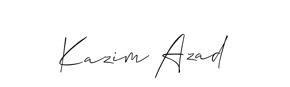 How to Draw Kazim Azad signature style? Allison_Script is a latest design signature styles for name Kazim Azad. Kazim Azad signature style 2 images and pictures png