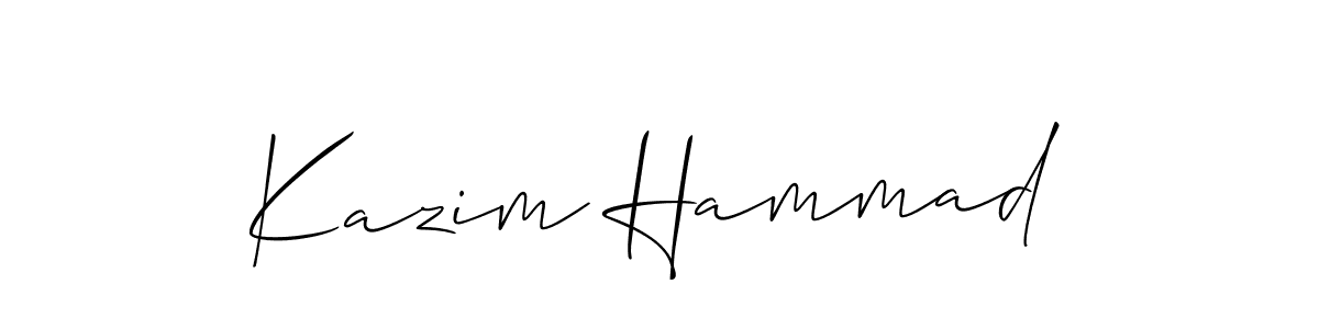 Similarly Allison_Script is the best handwritten signature design. Signature creator online .You can use it as an online autograph creator for name Kazim Hammad. Kazim Hammad signature style 2 images and pictures png