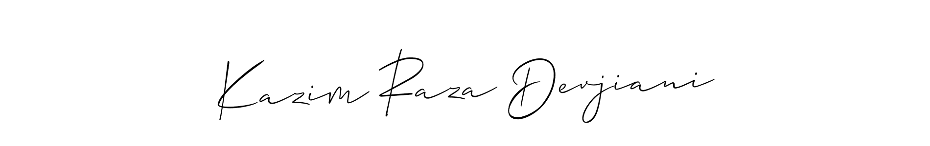 Best and Professional Signature Style for Kazim Raza Devjiani. Allison_Script Best Signature Style Collection. Kazim Raza Devjiani signature style 2 images and pictures png