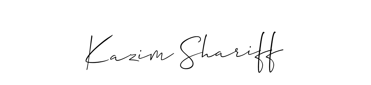 This is the best signature style for the Kazim Shariff name. Also you like these signature font (Allison_Script). Mix name signature. Kazim Shariff signature style 2 images and pictures png