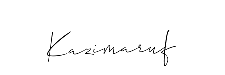 How to make Kazimaruf name signature. Use Allison_Script style for creating short signs online. This is the latest handwritten sign. Kazimaruf signature style 2 images and pictures png