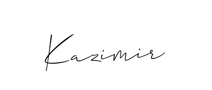 Design your own signature with our free online signature maker. With this signature software, you can create a handwritten (Allison_Script) signature for name Kazimir. Kazimir signature style 2 images and pictures png