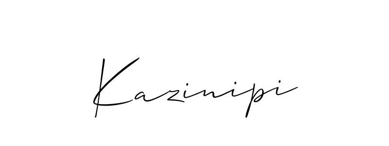 Also we have Kazinipi name is the best signature style. Create professional handwritten signature collection using Allison_Script autograph style. Kazinipi signature style 2 images and pictures png
